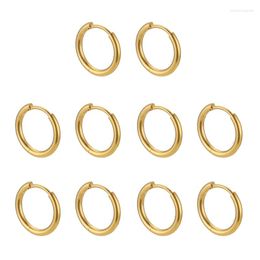 Hoop Earrings 10Pcs Steel Huggie Cartilage Lobe Piercing Earring Hinged Hypoallergenic Jewelry Gifts T8DE