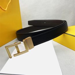 Designers Belt Width 3.4cm Leather Waist Belts For Man Women Fashion Waistband Smooth Buckle Luxury Belt