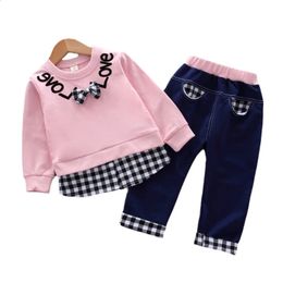 Clothing Sets Spring Autumn Baby Girls Clothes Suit Children T Shirt Pants 2Pcs Sets Toddler Casual Costume Infant Outfits Kids Tracksuits 231109