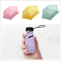 Umbrellas Rainy Day Pocket Umbrella Mini Folding Sun Umbrellas Parasol Sun Foldable Umbrella Mini Umbrella Candy Color Traveling Rain Gear 231109