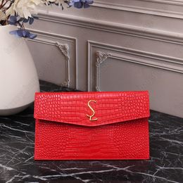 Designer bags lady Envelope bag red women wallet Uptown Handbag cowhide Clutch Bags Purse Luxury Crocodile evening bag Handbags With box