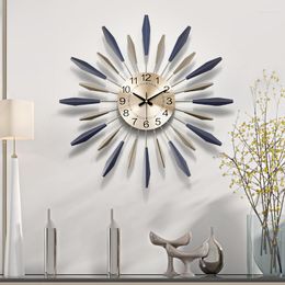 Wall Clocks Unusual Art Designer Clock Metal Large Living Room Nordic Luxury Modern Silent Reloj Pared Decoration W