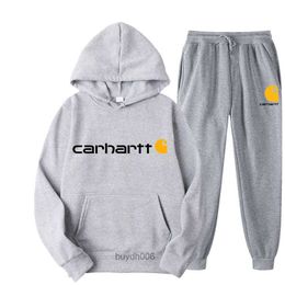 M4z3 2023 Autumn Winter Men's and Women's Fashion Hoodies North American High Street Brand Carharthoodie Two Piece Mango Letter Sweater Plush