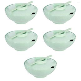 Bowls 5 Sets Soup Bowl Chopsticks Ramen Microwavable For Restaurant Serving Home