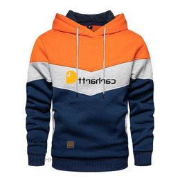 2023 Autumn Winter Men's and Women's Fashion Hoodies North American High Street Brand Carharthoodie New Sweater Kahart Printed Tri Colour Coat 85jo