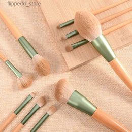 Makeup Brushes 10 Pieces Makeup Brush Set Loose Powder Blush Eye Shadow Concealer Soft Green Beauty Cosmetics Makeup Tools Q231110