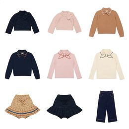 Pullover Korean Children's Knitwear Sweaters Skirts For 2023 Autumn Winter Baby Girls Boys Warm Sweater T Shirts Pants Clothings 231109