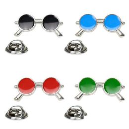 Pins Brooches Korean Coloured Lapel Pin Cartoon Sunglasses Plated Sier Badge Colorf Glasses Brooch Funny Jewellery Wholesale 1 Dhgarden Dhkub