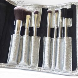 Makeup Brushes Deluxe Antibacterial Makeup Brushes Set - 7-Brushes Antibacterial Synthetic Hair kit - Beauty Cosmetics Blender Tools Q231110