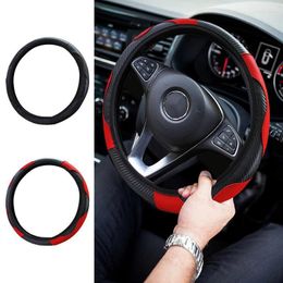 Steering Wheel Covers Car Cover Anti-Slip Lining Soft Leather For Diverse Cars With A Diameter Of 14.5-15 Universal Vehicle Accessory
