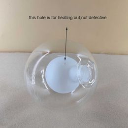 Lamp Covers Shades Globe D8cm D10cm D12cm D15cm D18cm D20cm D25cm G9 Glass Shade Cover Replacement with 2cm Screw Fitter Opening for Accessory Part W0410