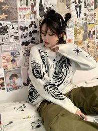 Women's Sweaters NEW Sweater Vintage Ripped Creative Stripes Destroyed Knitted Pullovers Men Women Oversize Loose Cotton Knitwear Jumper Hip Hop J231110