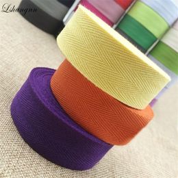 Gift Wrap Lshangnn 30MM Width 100 Cotton Belt Herringbone Tape Package Ribbon 50yards For Handmade Diy Cloth Accessories 27 Colors 231109