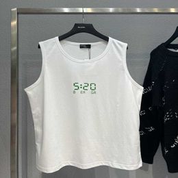 Designer women's clothing 20% off Shirt High Edition 520 Exclusive Digital Clock Glow Letter Print INS Casual Versatile Tank Top T-shirt