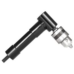 Freeshipping High Quality Cordless Right Angle Drill Attachment Adapter With 3/8" Keyed Chuck 8mm Hex Shank Power Tool Accessories Btrv