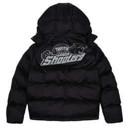 Men's Jackets Trapstar London SHOOTERS HOODED PUFFER JACKET BLACK REFLECTIVE Puffer Jacket Embroidered Thermal Hoodie Men Winter Coat Tops YT223ESS