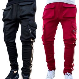 Men's Pants Summer Goods Casual Pants Men's Hip Hop Pop Jogger Reflective Multi Pocket Tracker Men's Running Jogger Pants Sportswear 230410