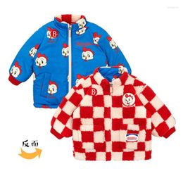 Down Coat BE 2023 Children Cartoon Lamb With Cotton-padded Warm Girls Boy Winter Jacket Outerwear