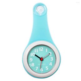 Wall Clocks PVC Bathroom Clock Detachable Wall-mounted Moistureproof Battery Powered Home Analog Quiet Running Grey