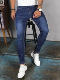 Mens Jeans Fashion Slim Stretch Skinny Feet Pant with Pockets Pants Summer Male Casual Denim Trousers 231110
