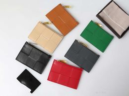 2023 koreanische Version Designer Kartenhalter Männer Frauen Brieftasche Top-Qualität Business-Kreditkartenetui Echtes Leder gewebte Tasche mit Reißverschluss Geldbörse