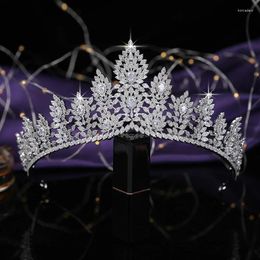 Hair Clips Tiara And Crown HADIYANA Vintage Headpiece Wedding Bridal Jewelry Party Accessorie Zircon HG0043 Princesa