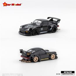 Aircraft Modle Star Model 1 64 RWB 930 GT Stella Matte Baphomet Bright Black Diecast Car 231109