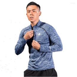 Men's T Shirts 2023 Long-Sleeve Polyester T-Shirt Breathable Quick Dry Sportswear For Men Fitness Workout Clothes