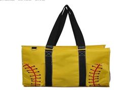 Outdoor Bags 2021 Squre Softball Baseball Handbag Large Travel Duffle Bag Canvas Designers Soccer Women Shopping Totes Sports Fitt4427645