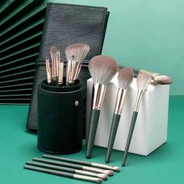 Makeup Brushes 14Pcs Green Cloud Makeup Brushes Set Foundation Powder Blush Eyeshadow Eyebrow Lips Brush Cosmetic Blending Beauty Make Up Tools Q231110