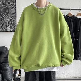 Men's Hoodies Casual Solid Shirt Blouse Dropped Shoulder Sleeve Top Round Neck Fashion Sweatshirt Blouses