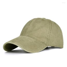 Ball Caps Men's Solid Colour Baseball Cap Washing Trucker Outdoor Sunshade Hat Ladies Adjustable Buckle