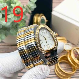 Fashion Luxury brand Casual high-end Women's Watches Snake Shape Dress Women Steel Quartz Ladies Bracelet Diamonds Watch Clock101