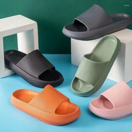 Slippers M277 Internet Celebrity Indoor Home Stepping On Faeces Feeling Women Summer Non-slip Couple Sandals Eva Thick