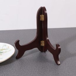 Dinnerware Sets Ornament Display Stand Folding Decor Home Plate Holder Wood Rack Easel Picture Frame Dish