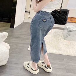 Designer summer women t shirt Shirt Family 23 Split Denim Skirt 2023 Style Recommended Pair with Wear to Save Your Heart