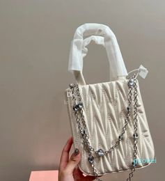 Women's handbag Designer shoulder bag fashion crossbody bag Pink Ringer small purse Diamond Chain decoration small square portable fashion wandering