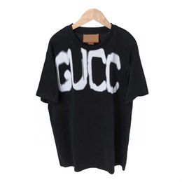 2023 New Women's High quality tshirt Quality Edition Summer Korean Large Letter Couple Loose Relaxed Sports Sleeve T-Shirt