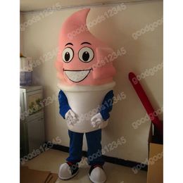 Adult Size ice cream Mascot Costumes Christmas Halloween Fancy Party Dress Cartoon Character Carnival Xmas Advertising Birthday Party Costume Unisex Outfit