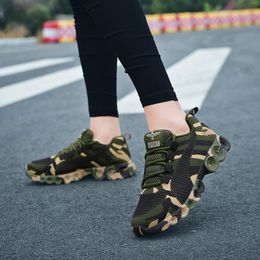 wholesale shoes Camouflage Fashion Sneakers Women Breathable Casual Shoes Men Army Green Trainers Plus Lover Shoe Size 35-45