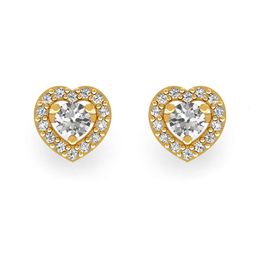 Solid Natural Solitaire Heart Gold Diamond Daily Wear Tiny Stud Earrings Fine Jewelry Supplier