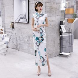 Ethnic Clothing Oversize 4XL Short Sleeve Elegant Qipao Dresses Chinese Pretty Cheongsam Dress Women Vintge Costume