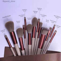 Makeup Brushes 13 PCS/Lot Makeup Brushes Set Eye Shadow Foundation Women Cosmetic Powder Blush Blending Beauty Make Up Tool Q231110