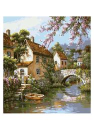 Paintings Q1JA Paint By Numbers Kits Canvas DIY Home Decoration For Adults And Kids Without Frame 16 X 20 InchLandscape1743217