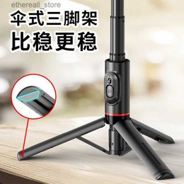 Selfie Monopods 2022 NEW Portable Wireless Bluetooth Phone Telescopic Selfie Stick Tripod With Fill Light for iPhone 13 Android Q231109