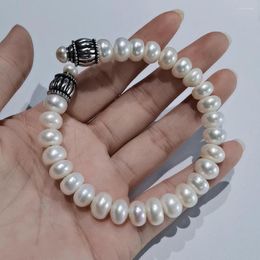 Bangle Selling Pearl Jewellery Antique Stainless Steel Freshwater Women's Bracelet For Birthday Gift / Party
