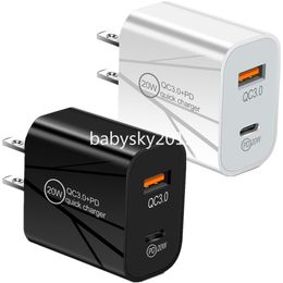 High Speed Fast Quick 20W 12W Wall Chargers EU US UK AC Home Travel 2Ports PD Charger Adapter For Ipad IPhone 12 13 14 15 Pro Max Samsung htc B1