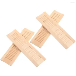 Garden Decorations 4 Pcs Wooden Baby Toy Mini Blinds Kids Toys Window Miniature Children Plaything