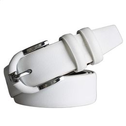 Belts Promotion arrival genuine leather belt women white with casual pin buckles designer belts men high quality 231109