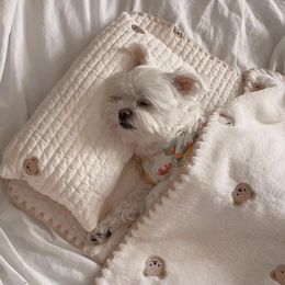 kennels pens 3Pcs /Set Dog Bed Set with Pillow Mattress Comforter Removable Washable Cat Nest Soft Comfortable Pet Supplies Dog Accessories 231109
